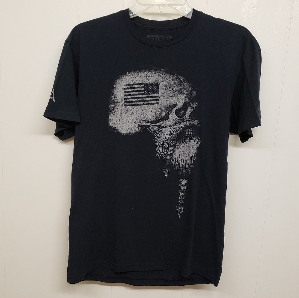 3/$15! Black Military themed T-shirt